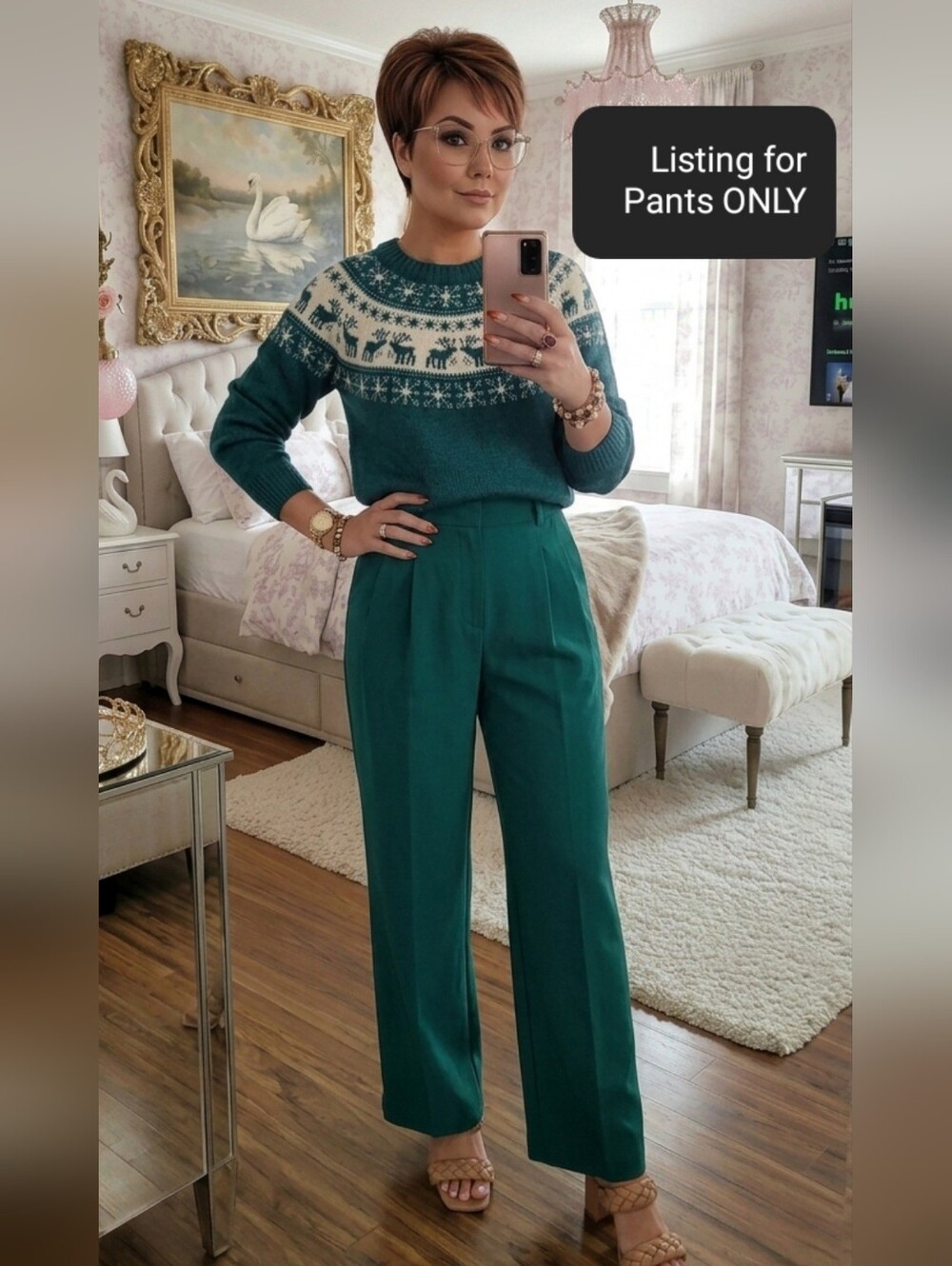 NWT BRUSHED SMOOTH TWILL WIDE LEG PANTS